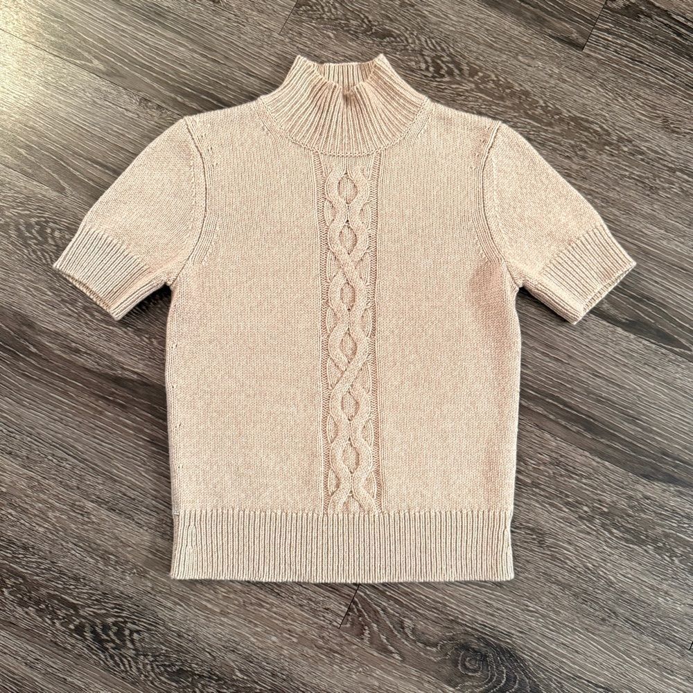 Lafayette 148 Short Sleeve Silk Cashmere Sweater